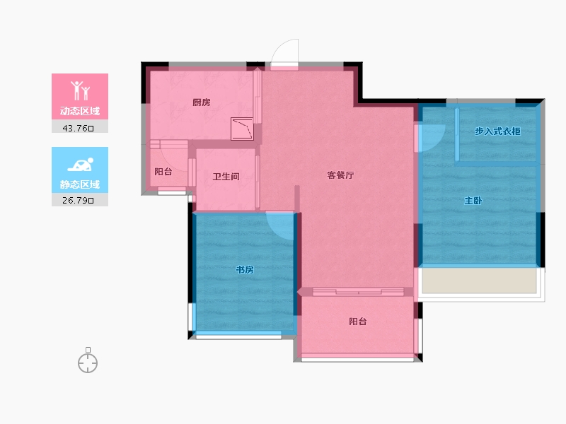 四川省-成都市-格林城市花园二期-62.29-户型库-动静分区