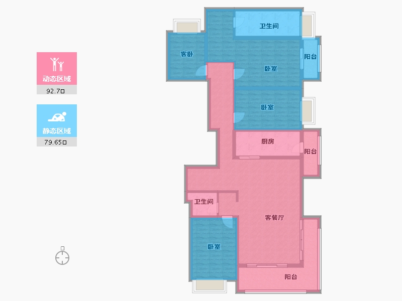 云南省-昆明市-万科500里-154.01-户型库-动静分区