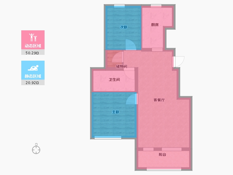 河北省-廊坊市-首开·国风悦都-63.20-户型库-动静分区