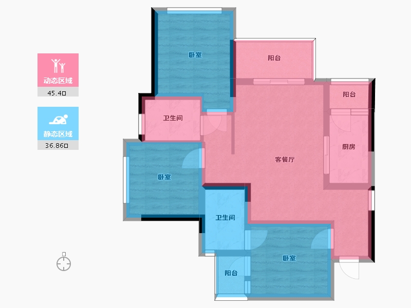 四川省-成都市-明信城住宅-72.02-户型库-动静分区