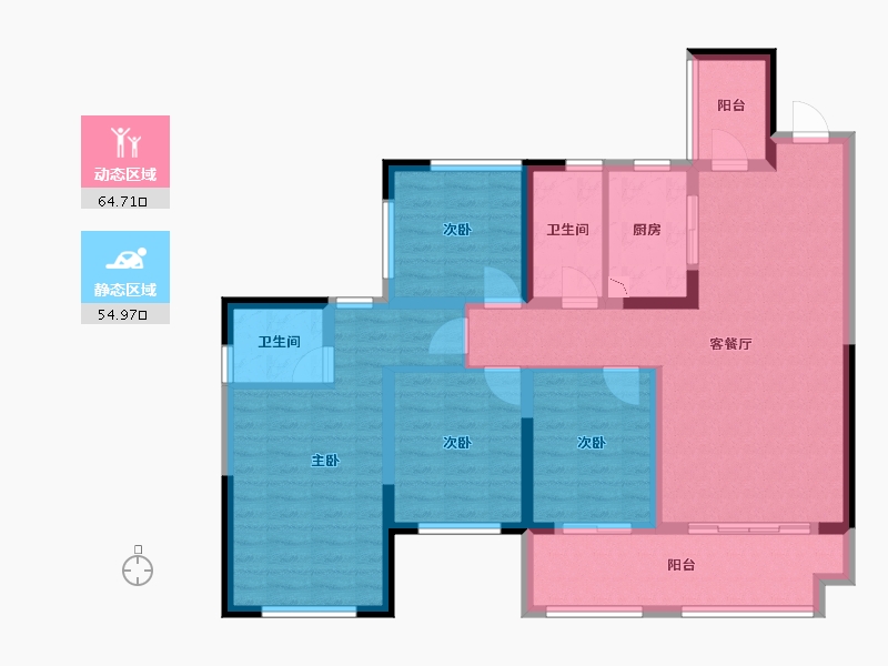 广西壮族自治区-桂林市-宏湖中央城-106.31-户型库-动静分区