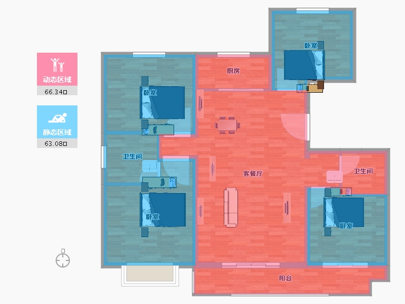 河北省-邯郸市-龙聚金源-118.01-户型库-动静分区