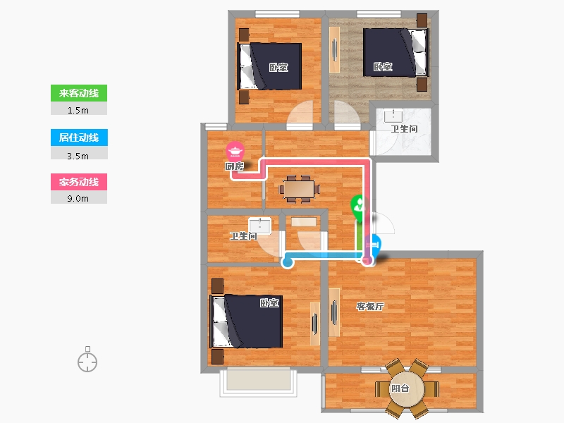 河北省-邯郸市-龙聚金源-97.00-户型库-动静线