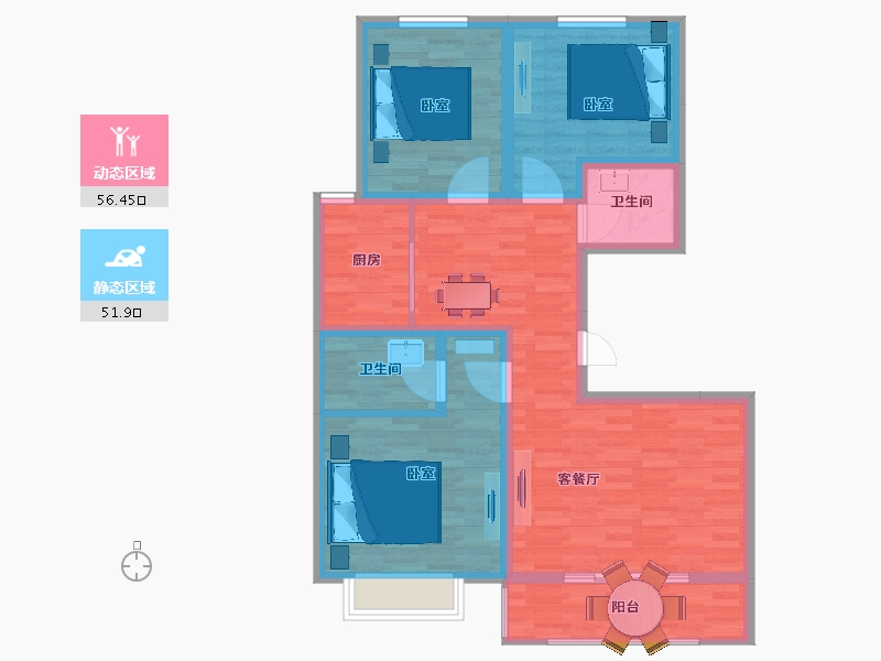 河北省-邯郸市-龙聚金源-97.00-户型库-动静分区