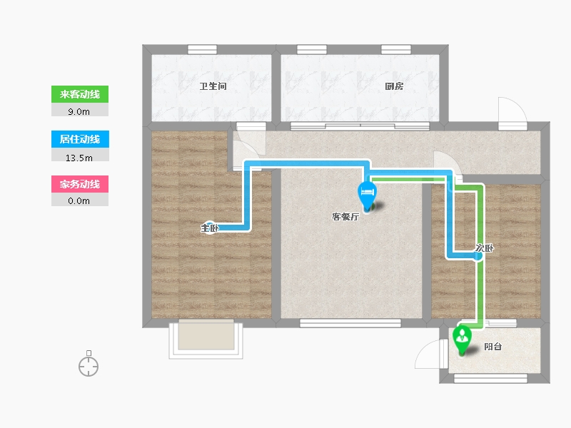 河北省-沧州市-金域华城-70.00-户型库-动静线