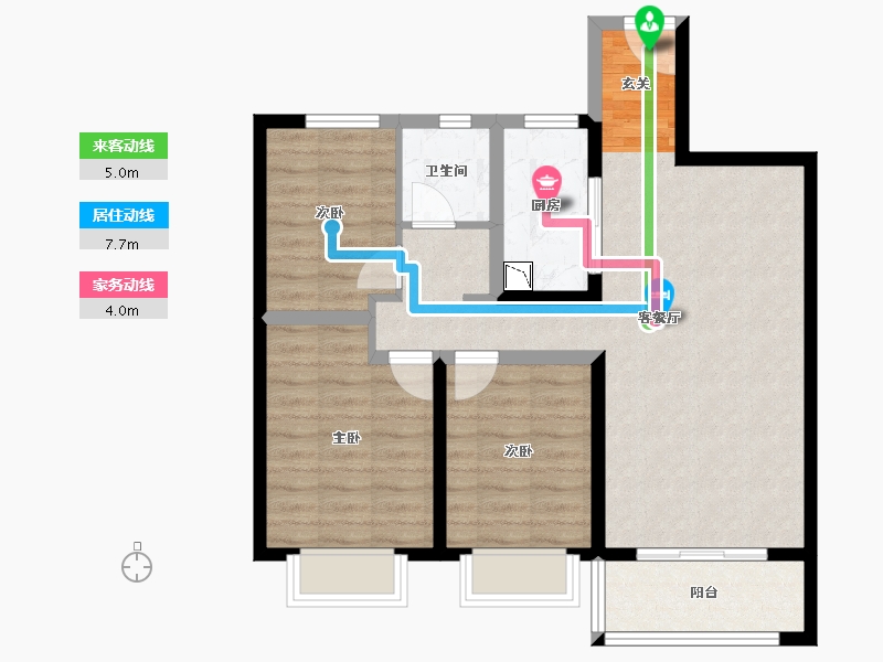 云南省-昆明市-金科阳光里-77.28-户型库-动静线