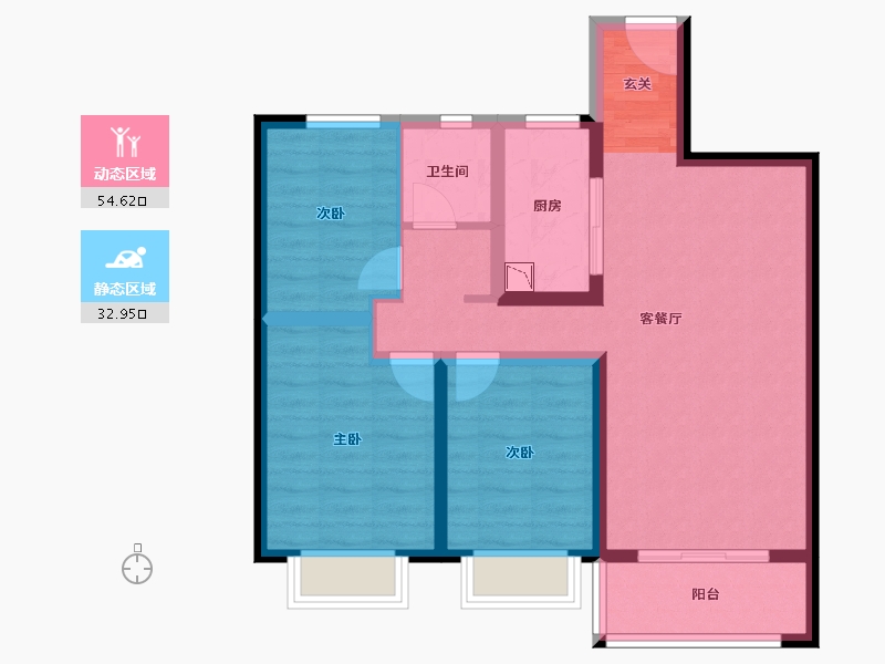 云南省-昆明市-金科阳光里-77.28-户型库-动静分区