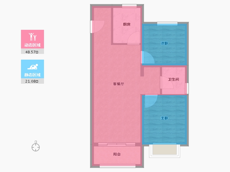 河北省-承德市-中瑞北欧云著-62.33-户型库-动静分区