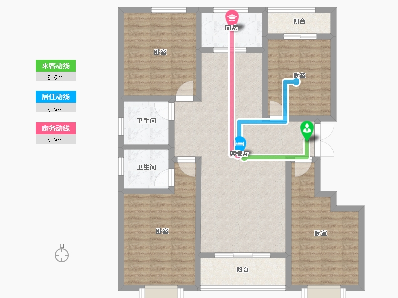 山西省-运城市-东星·卡纳溪谷-108.92-户型库-动静线