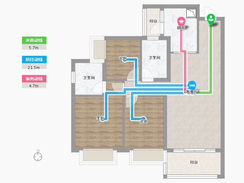 四川省-成都市-昆明恒大文化旅游城-79.19-户型库-动静线