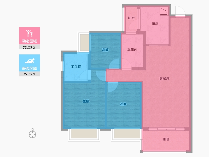 四川省-成都市-昆明恒大文化旅游城-79.19-户型库-动静分区