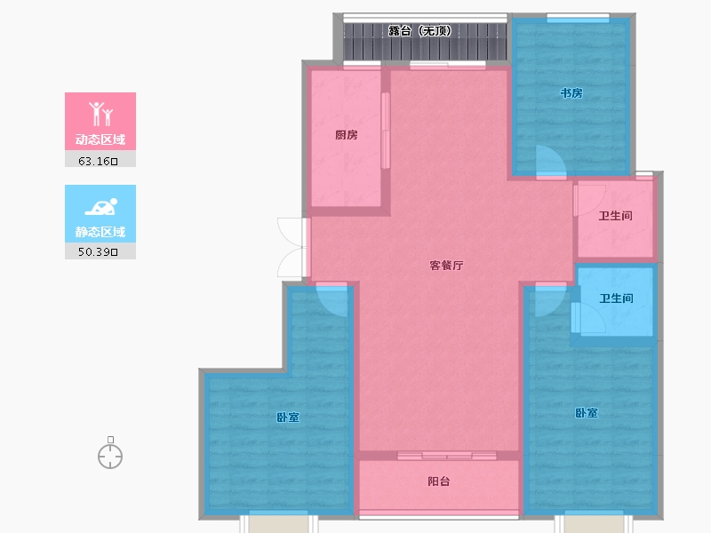 山西省-运城市-东星·卡纳溪谷-106.10-户型库-动静分区