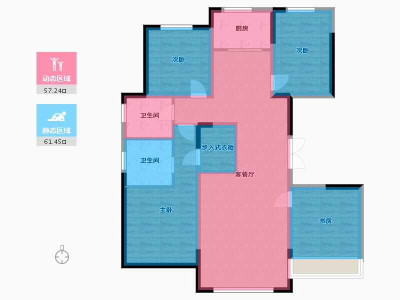 河北省-保定市-K2玉兰湾-106.42-户型库-动静分区