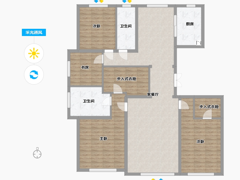 河北省-保定市-绿城诚园-142.00-户型库-采光通风