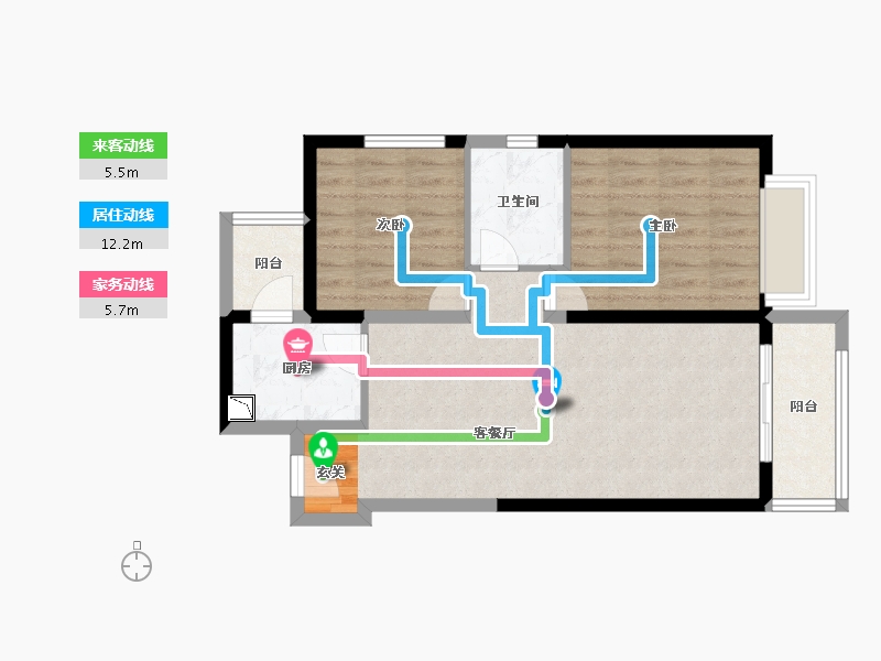 云南省-昆明市-金科阳光里-64.61-户型库-动静线