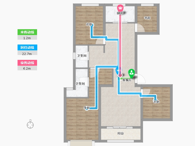 河北省-承德市-中瑞北欧云著-101.50-户型库-动静线