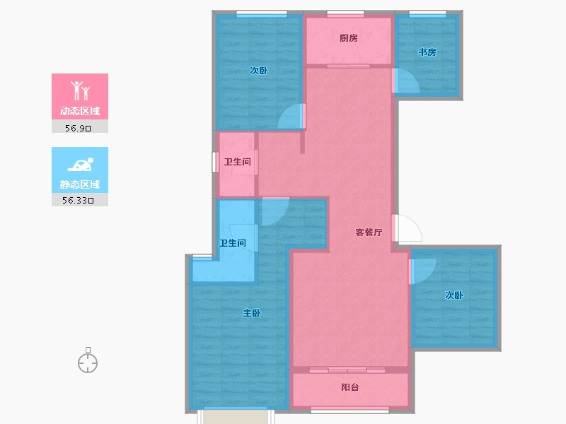 河北省-承德市-中瑞北欧云著-101.50-户型库-动静分区