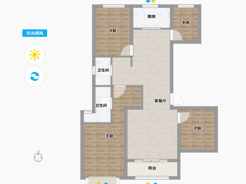 河北省-承德市-中瑞北欧云著-101.50-户型库-采光通风