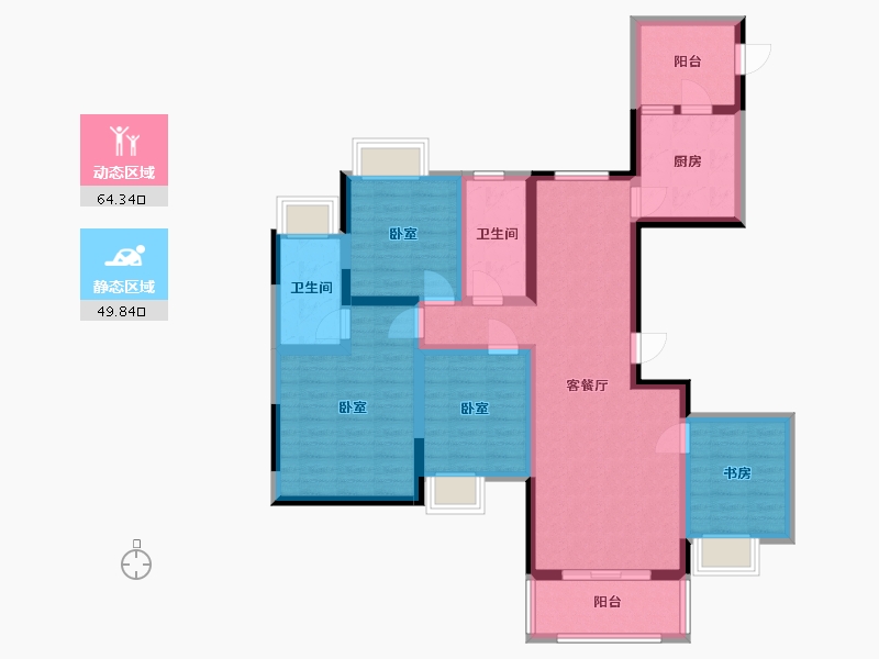 四川省-成都市-中交锦天新城-100.34-户型库-动静分区