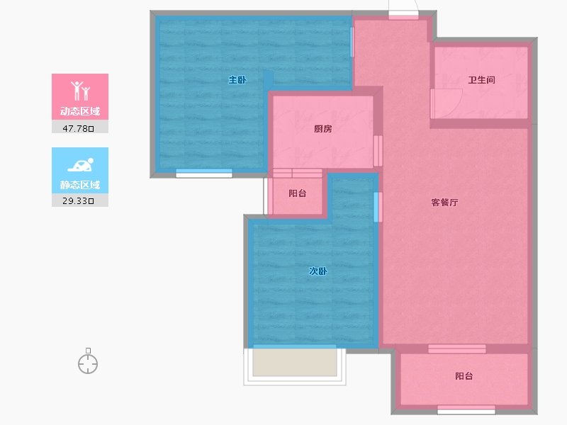 河北省-廊坊市-盛达铂宫二期-67.65-户型库-动静分区