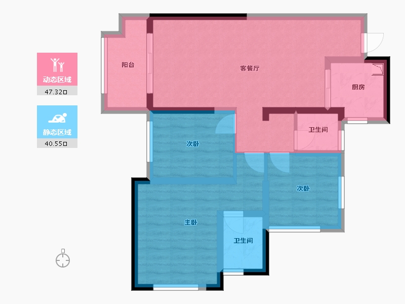 广西壮族自治区-桂林市-宏湖中央城-77.27-户型库-动静分区