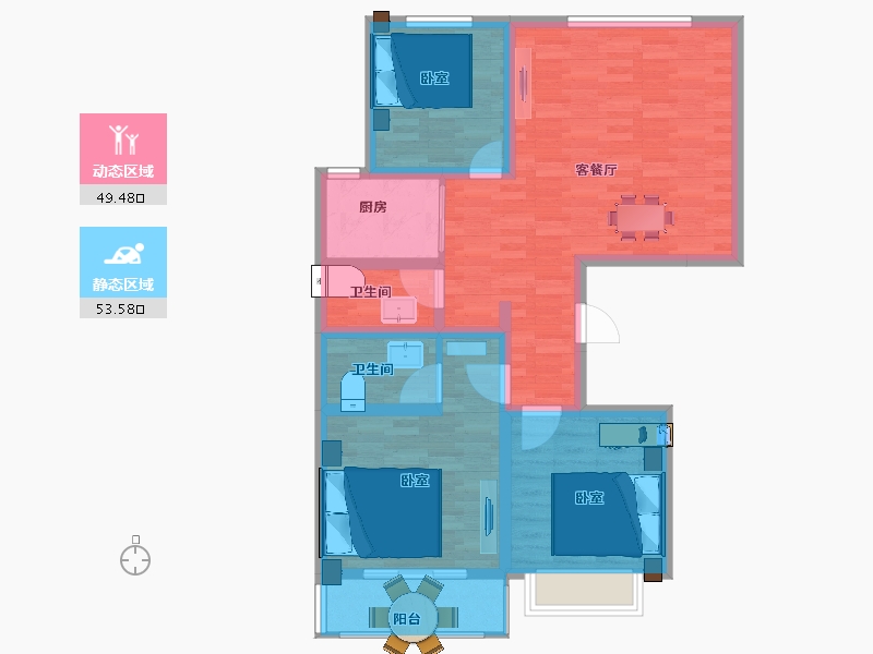 河北省-邯郸市-龙聚金源-92.00-户型库-动静分区