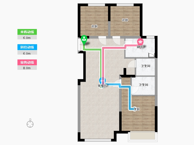 河北省-保定市-K2玉兰湾-87.00-户型库-动静线