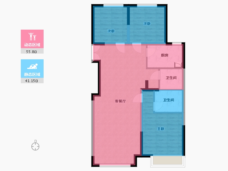 河北省-保定市-K2玉兰湾-87.00-户型库-动静分区