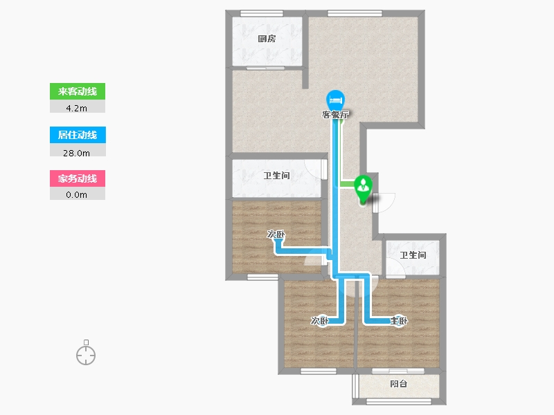 河北省-承德市-阳光新城三期-88.63-户型库-动静线