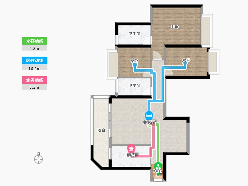 云南省-昆明市-曲靖恒大名都-91.58-户型库-动静线