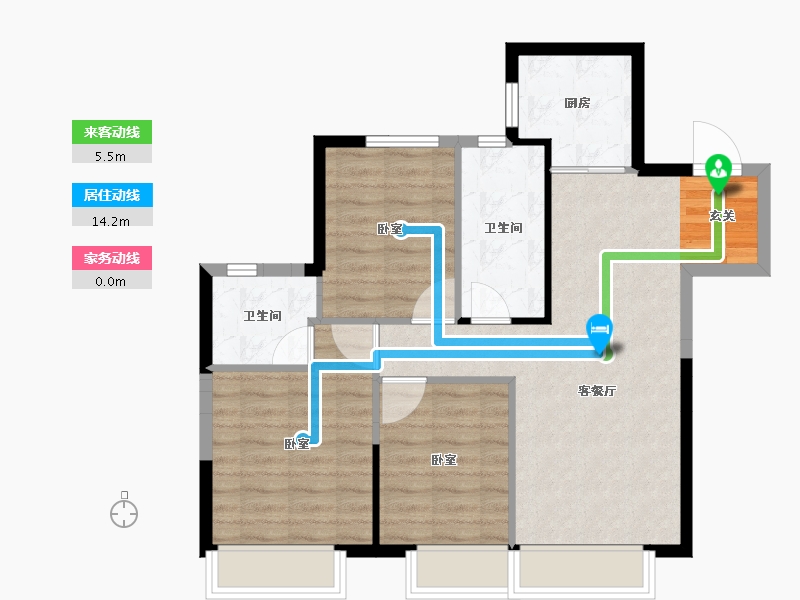 山西省-太原市-招商公园1872-74.59-户型库-动静线