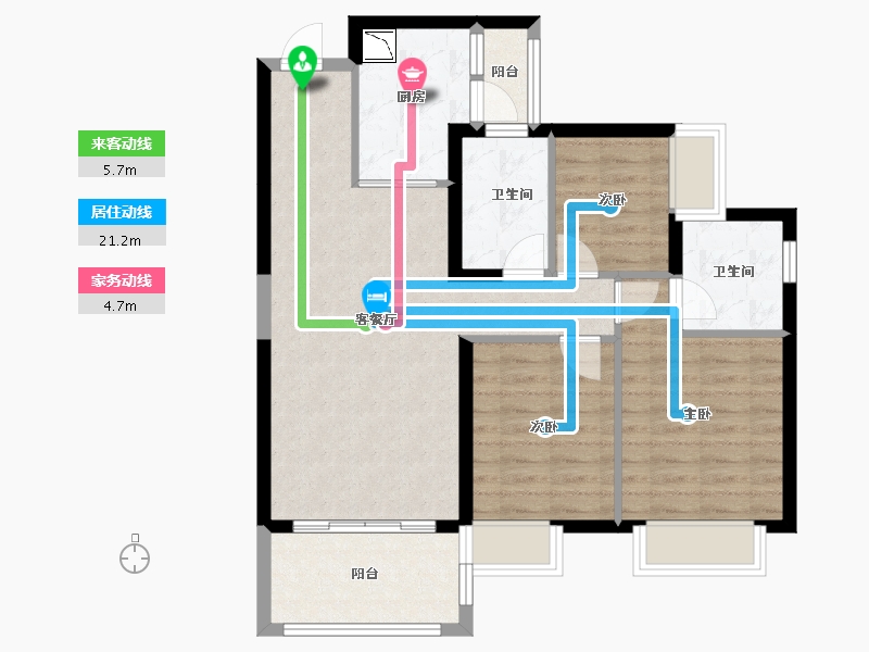 四川省-成都市-昆明恒大文化旅游城-80.54-户型库-动静线