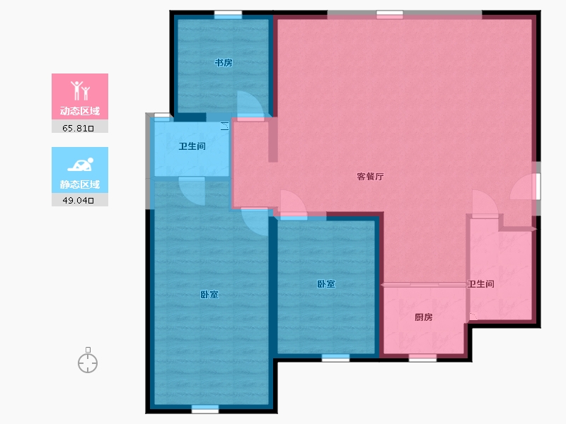 山西省-忻州市-御龙庭-104.50-户型库-动静分区