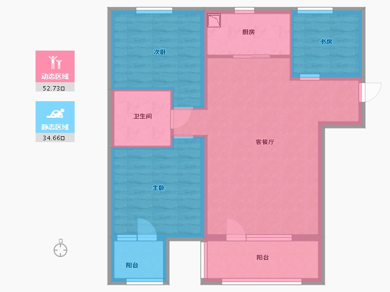 河北省-廊坊市-首开·国风悦都-77.60-户型库-动静分区