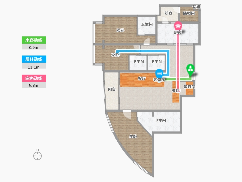 云南省-昆明市-永和府-155.90-户型库-动静线