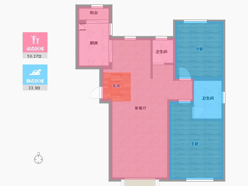 河北省-廊坊市-大学里峰尚-75.28-户型库-动静分区