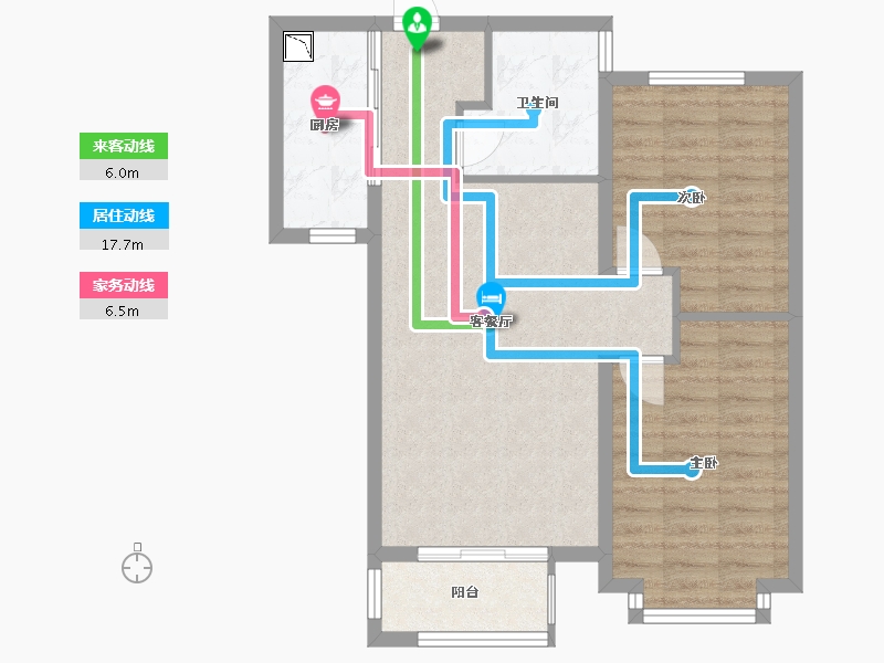 河北省-保定市-泽龙阳光美居-70.01-户型库-动静线