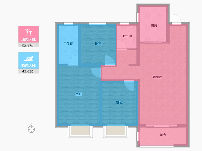 河北省-邢台市-邢台壹号院-85.48-户型库-动静分区