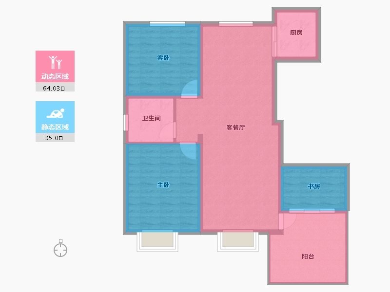 山西省-临汾市-晋瑞驿都-89.53-户型库-动静分区