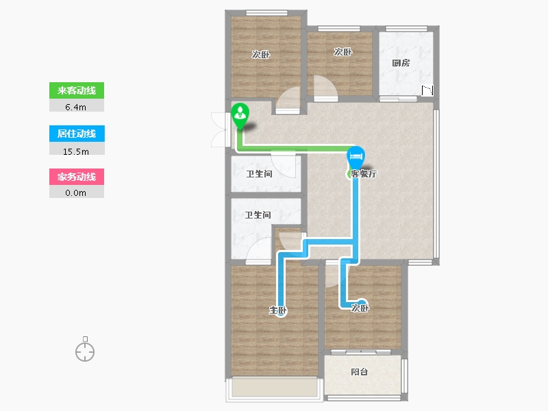 山西省-临汾市-功臣御苑-111.00-户型库-动静线