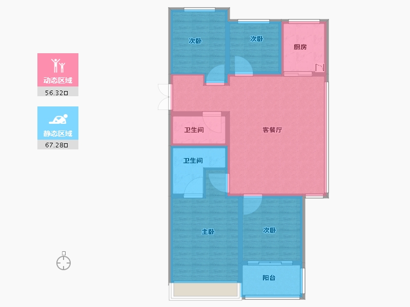 山西省-临汾市-功臣御苑-111.00-户型库-动静分区