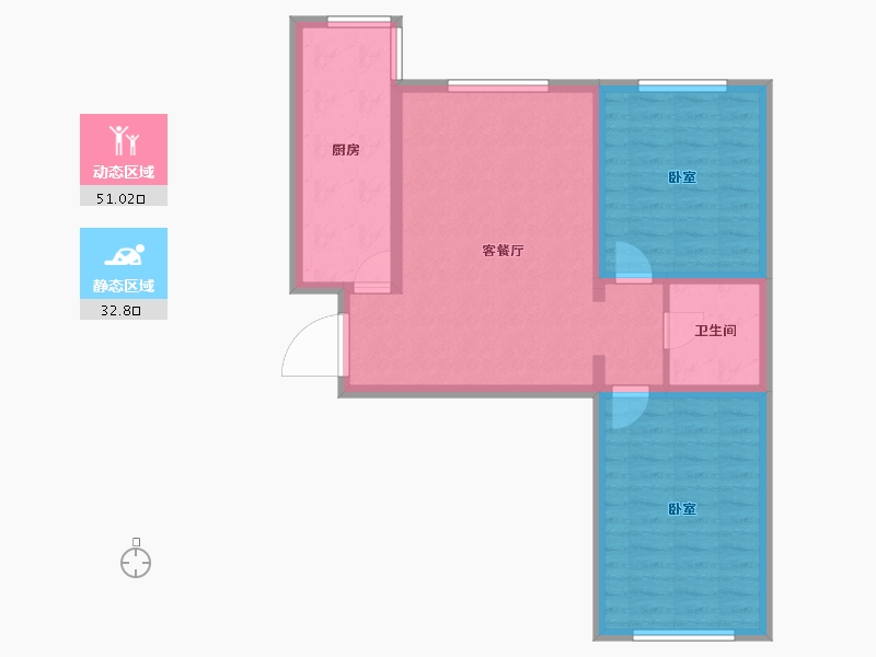 山西省-大同市-天锐益城三期梦想家园-75.05-户型库-动静分区