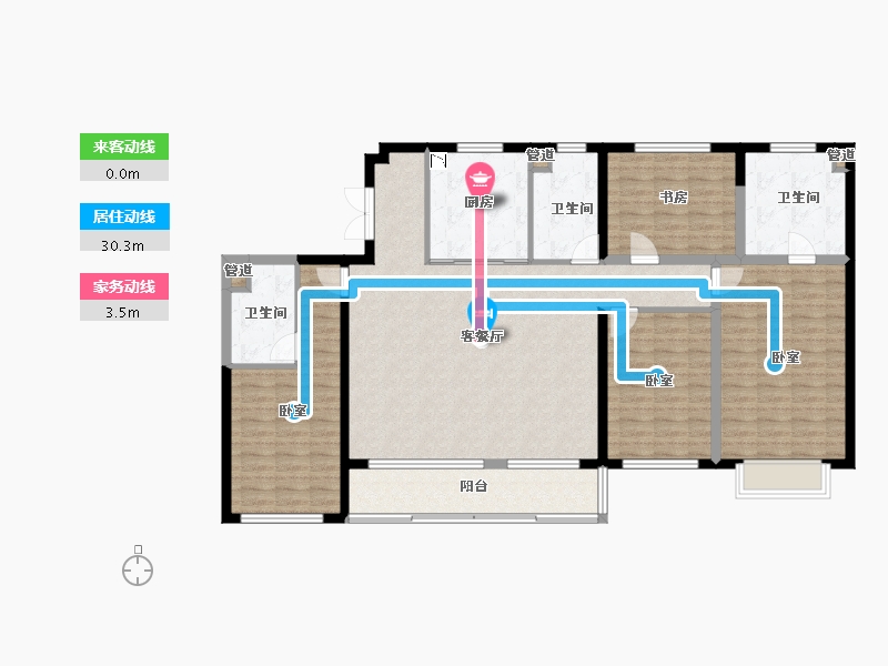 云南省-昆明市-首创未来之城-143.01-户型库-动静线