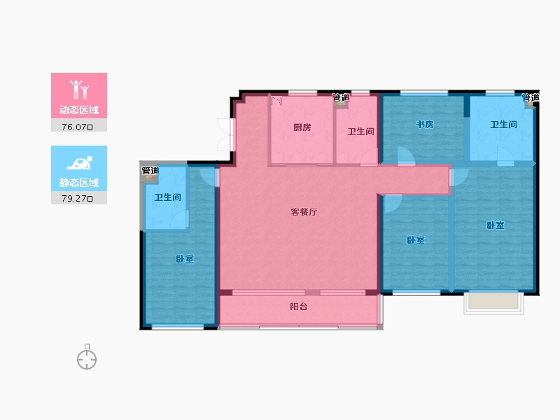 云南省-昆明市-首创未来之城-143.01-户型库-动静分区