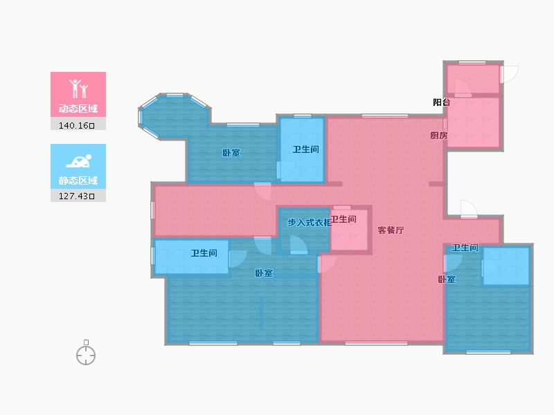 内蒙古自治区-呼和浩特市-观山悦-243.00-户型库-动静分区