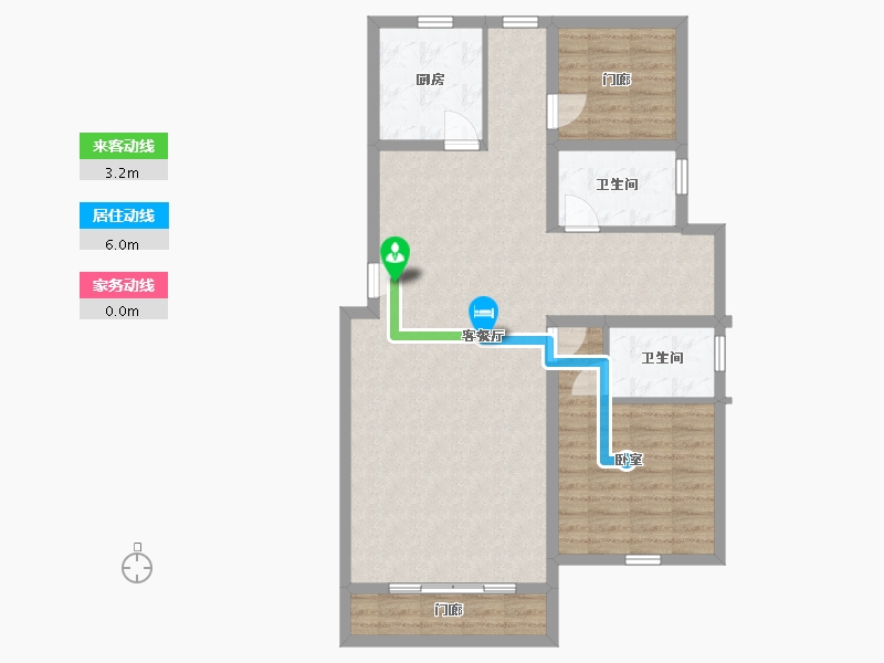 内蒙古自治区-包头市-中城·国际城-93.75-户型库-动静线