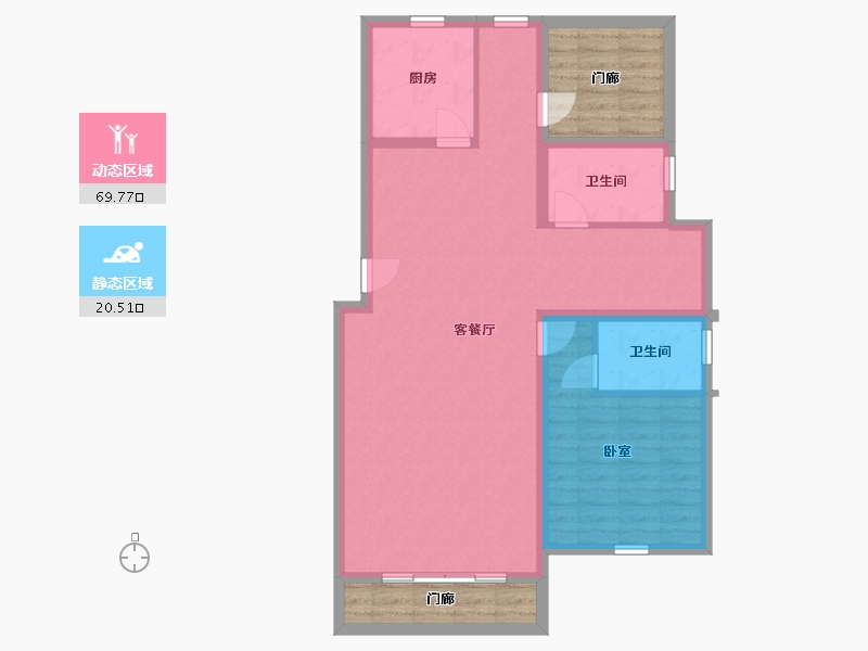 内蒙古自治区-包头市-中城·国际城-93.75-户型库-动静分区