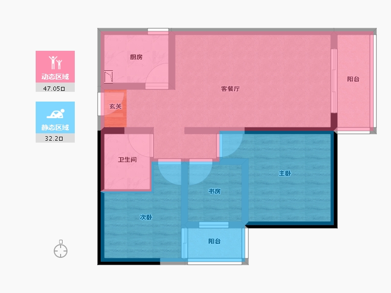 云南省-昆明市-融城优郡-69.41-户型库-动静分区