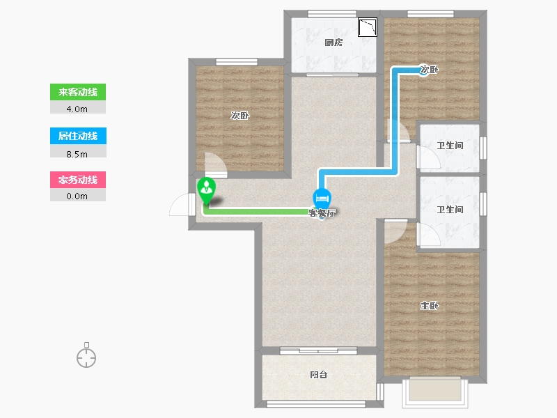 山西省-临汾市-锦福苑-100.04-户型库-动静线