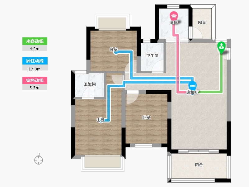 四川省-成都市-嘉裕第六洲悠泊屿二期-80.34-户型库-动静线